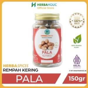 coba.herbaholic.id herbaspice pala bulat nutmeg rempah kering 50gr